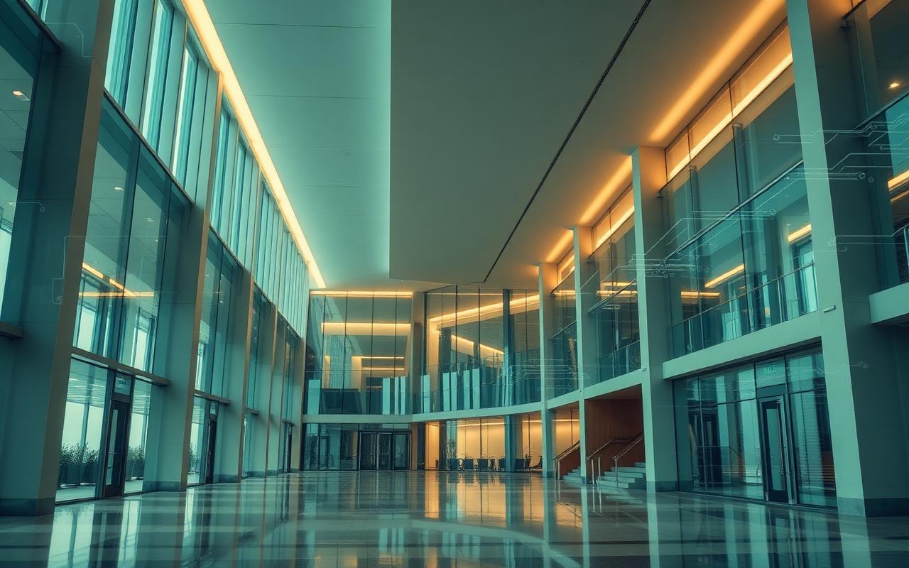 Smart building interior with digital property technology
